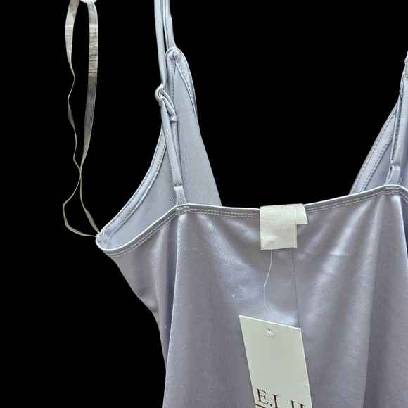 E.L.H STUDIO Elegant Silver Draped Dress Women Size S - Picture 12 of 15